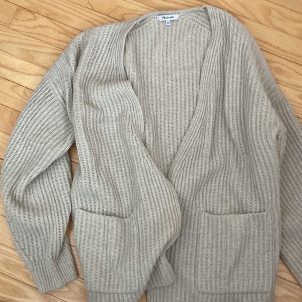 Madewell soft beige tan sweater.